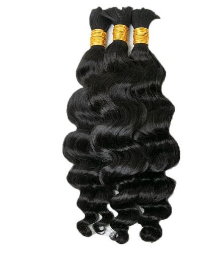 100% Human Hair Curly Bulk -- Pure Virgin Italy
