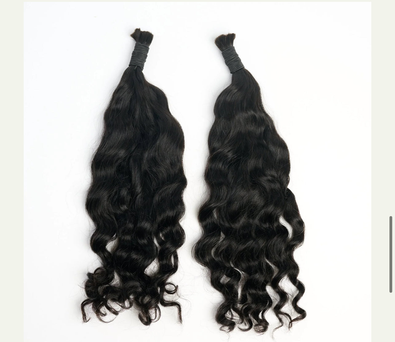 100% Human Hair Curly Bulk -- Pure Virgin Italy