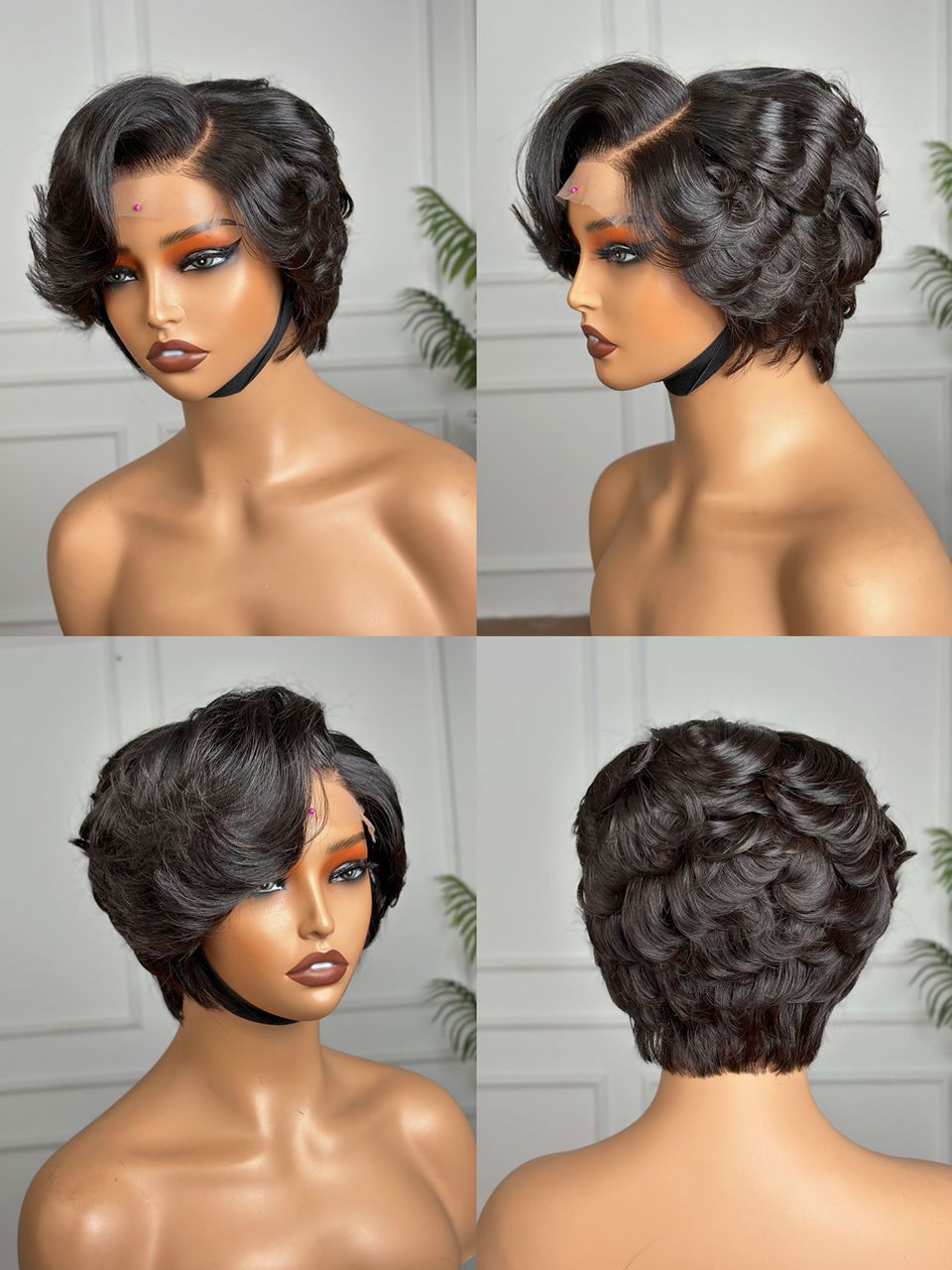 Evelyn Pixie Frontal™ – 13×4 Lace Frontal Pixie Cut Wig (6″)